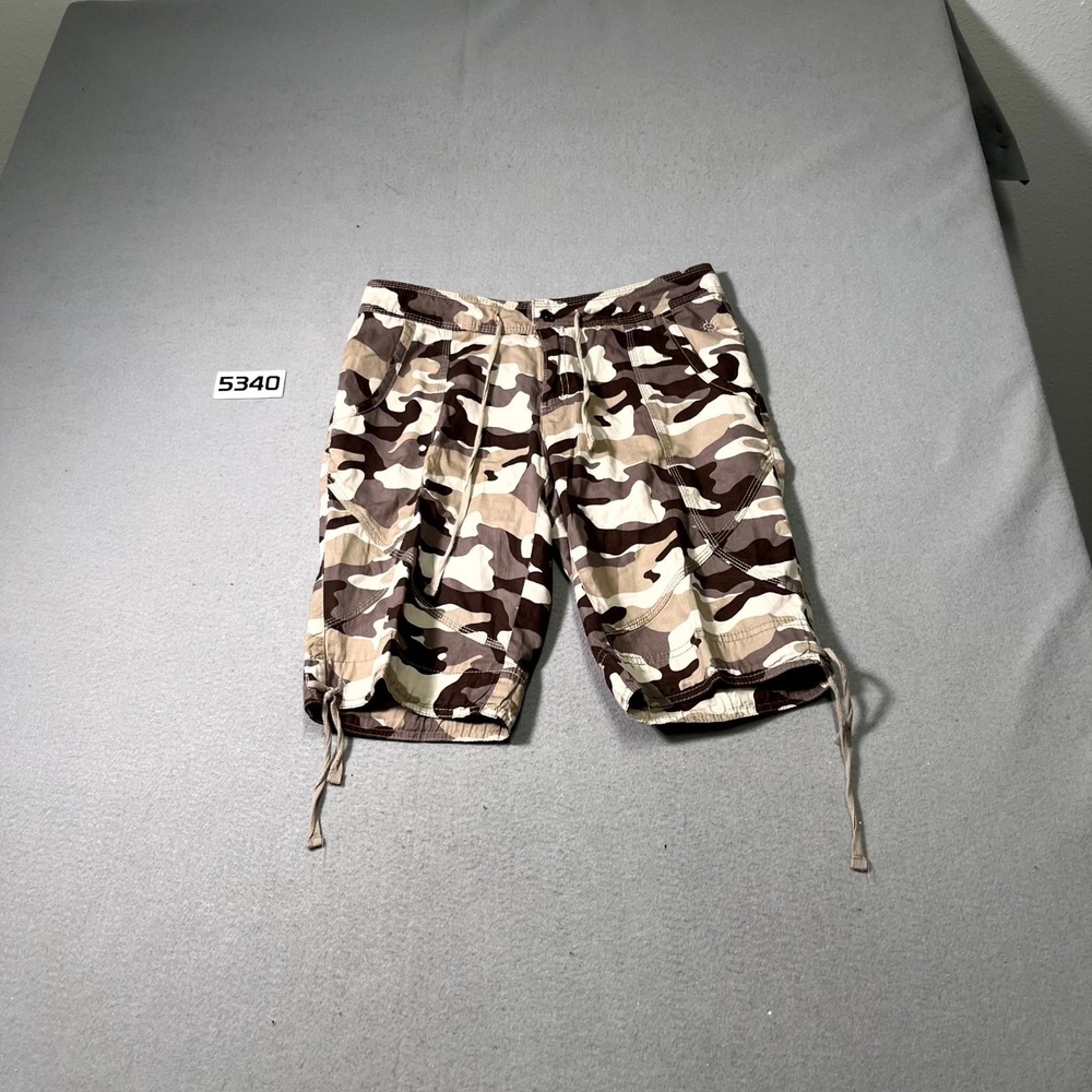 Magellan Sportswear Shorts Womens 8 Multicolor Camouflage Cotton‎ Drawstring Hem